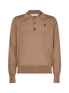 Ami Ami De Coeur Long-Sleeve Polo Shirt