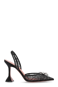 Amina Muaddi Rosie Laced Slingback Pumps