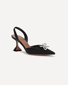 Amina Muaddi Rosie Sling 70 Bow Heeled Sandals