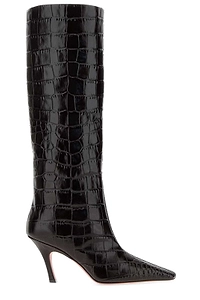 Amina Muaddi Mona Pointed Toe Boots