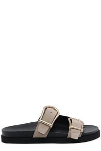 Angel Alarcon Double Buckle Flat Sandals