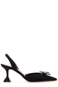Amina Muaddi Rosie Sling Embellished Pointed Toe Pumps