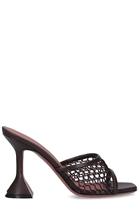 Amina Muaddi Sculpted Heel Sandals