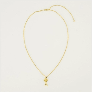 Ami Ami De Coeur Small Hammered Necklace
