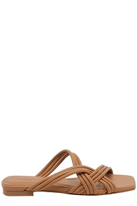 Angel Alarcon Strappy Square-Toe Flat Sandals