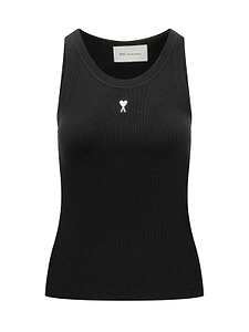 Ami Paris Ami De Coeur Ribbed Tank Top