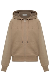 Ami Ami De Coeur Zip-Up Drawstring Hoodie