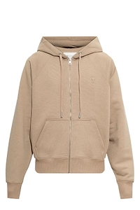 Ami Ami De Coeur Zip-Up Drawstring Hoodie