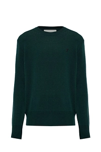 Ami Paris Ami De Coeur Logo Embroidered Crewneck Jumper