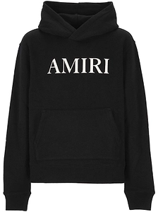 Amiri Long Sleeve Logo Print Hoodie