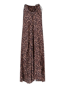 Anine Bing Flora Animal-Printed Gathered Midi Dress