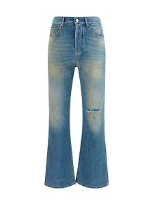 Amiri Slash Flared Distressed Jeans