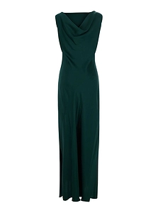 Antonelli Draped Long Satin Dress