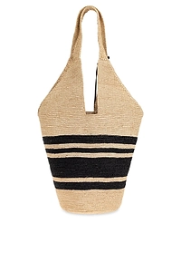 Anine Bing Leah Striped Top Handle Bag