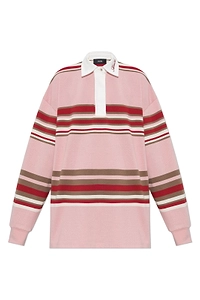 Amiri Striped Logo Polo Top