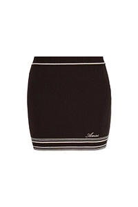 Amiri Striped Logo Knitted Mini Skirt