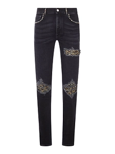 Amiri Stud Embellished Skinny Jeans