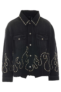 Amiri Studded Flame Denim Jacket