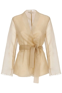 Antonelli Firenze Elia Belted Sheer Blazer