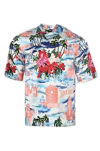 Amiri Tropical-Printed Short-Sleeved Shirt