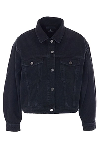 Anine Bing Quincy Cropped Denim Jacket