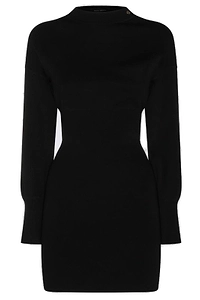 Anine Bing Ribbed Long-Sleeve Knitted Dress