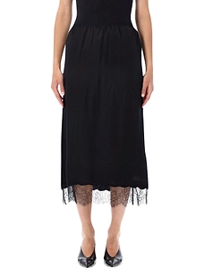 Anine Bing Shelby Elastic Waistband Midi Skirt