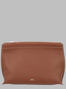 A.P.C. Zip Leather Clutch Bag