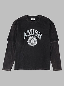 Amish Layered Logo Long Sleeve T-Shirt