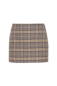 Anine Bing Tierra Checked Mini Skirt