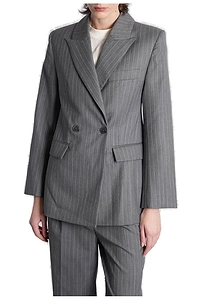 Anine Bing Tiphaine Pinstriped Blazer