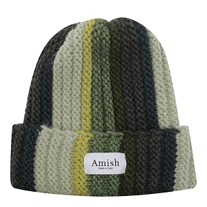 Amish Ribbed Multistripe Beanie Hat