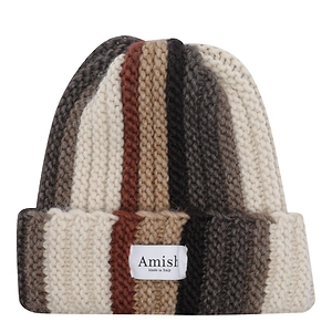 Amish Ribbed Multistripe Beanie Hat