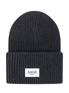 Amish Ribbed Turn-Up Beanie Hat