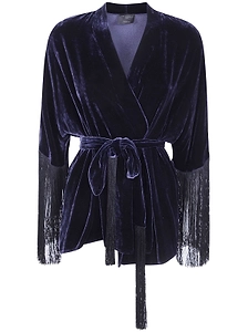 Antonelli Papavero Fringe Kimono Top