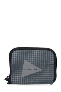 And Wander Checked Zipped Pouch