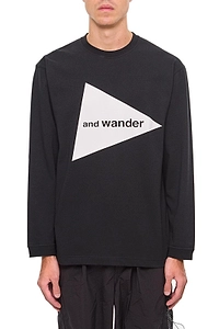 And Wander Logo Printed Crewneck T-Shirt
