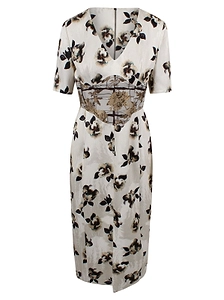 Antonio Marras Moiré Damask Midi Sheath Dress
