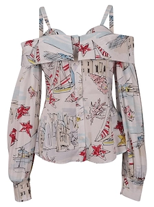 Antonio Marras Alghero Print Boat-Neck Shirt