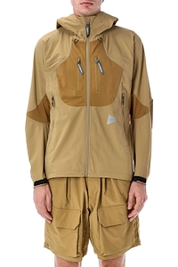 And Wander Panelled Hooded Performance Jacket