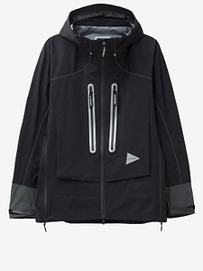 And Wander Reflective Zip Hooded Jacket