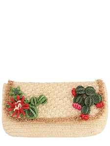 Anya Hindmarch Crochet Floral Clutch Bag