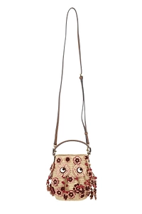 Anya Hindmarch Floral-Embellished Top Handle Bag