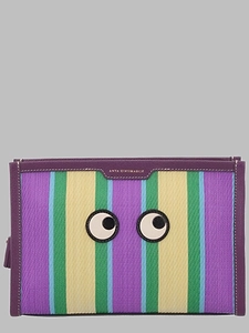 Anya Hindmarch Striped Eyes Zip Wallet