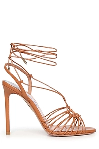 Aquazzura Strappy Lace-Up Heeled Sandals