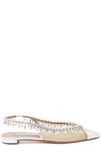 Aquazzura Embellished Slingback Ballet Flats