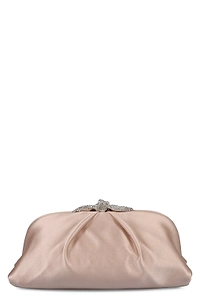 Aquazzura Very Bow Tie Embellished Clutch Bag