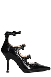 Anna F. Buckle Strapped Stiletto Heel Pumps