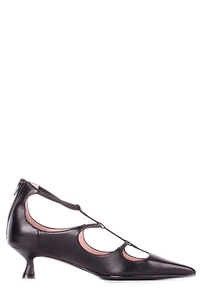 Anna F. Pointed-Toe Cut-Out Detailed Pumps