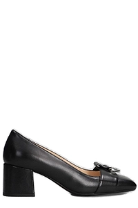 Anna F. Ring-Embellished Square Toe Pumps